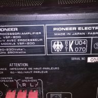 Pioneer vsp-200 processor/amplifier-made in japan-внос швеицария, снимка 11 - Ресийвъри, усилватели, смесителни пултове - 15531447