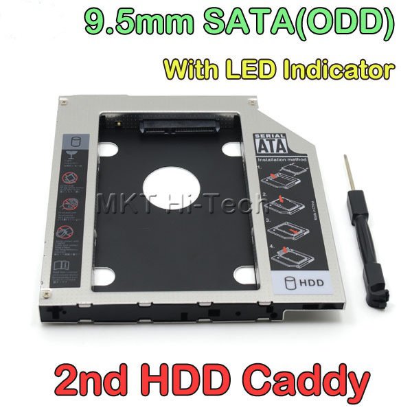 9.5/12.7mm SATA 2nd HDD SSD чекмедже/Caddy унивесален за 2-ри диск за  лаптоп в Твърди дискове в гр. София - ID11952170 — Bazar.bg