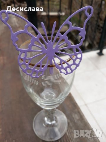 Декорация за чаши Пеперуда, снимка 4 - Декорация за дома - 24783836