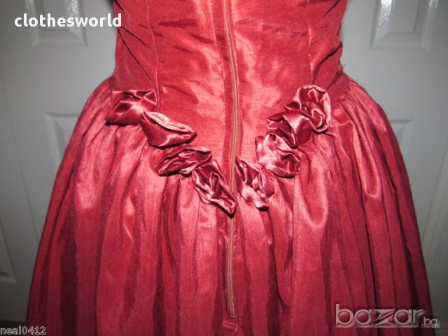 Бална рокля във викториански стил вишнев цвят, снимка 11 - Рокли - 11690479