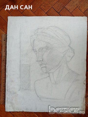 картон рисуван от двете страни Етюди хора, снимка 6 - Картини - 20112448
