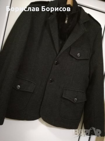 НОВО!Спортно-елегантно 100% вълна палто L- XL, снимка 10 - Якета - 23936074