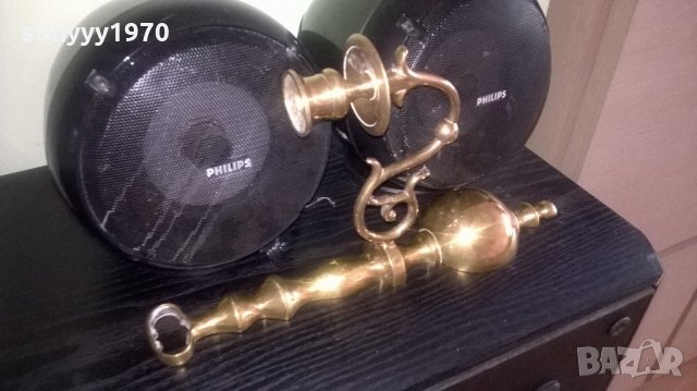 масивен стенен свещник-30х20см-внос швеицария, снимка 2 - Антикварни и старинни предмети - 21912112