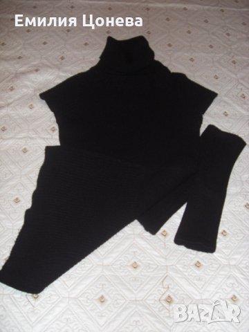 черно поло, снимка 3 - Блузи с дълъг ръкав и пуловери - 22904344