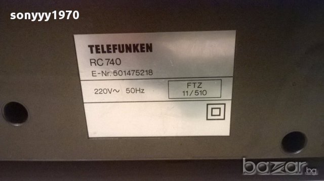 Telefunken rc-740 cassette/radio recorder-внос швеицария, снимка 11 - Радиокасетофони, транзистори - 15280891