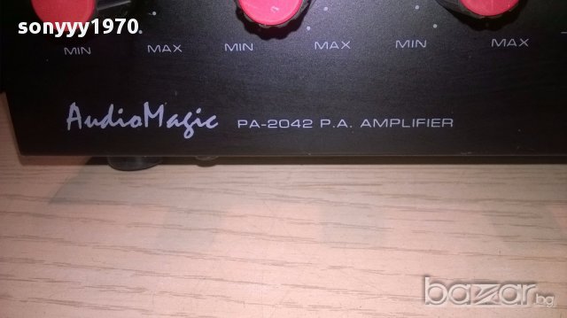 Audio magic pa-2042 profi amplifier-mono-внос швеицария, снимка 4 - Ресийвъри, усилватели, смесителни пултове - 15259581