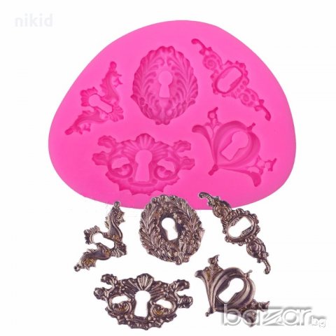 Ключалки ретро силиконов молд форма декор украса сладки фондан мъфини и шоколад