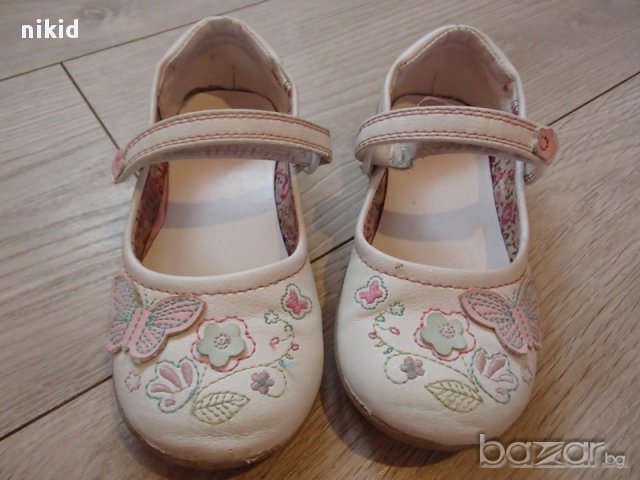 детски сандали балеринки Джордж George бели кожа