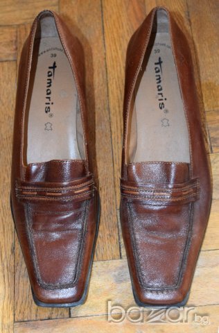 Tamaris ® дамски кожени обувки кафяви естествена кожа, снимка 3 - Дамски ежедневни обувки - 19742983