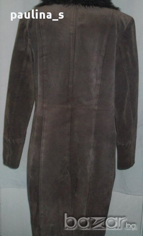 Палто с подвижна яка "Vroom & Dreesmann" / естествен велур, снимка 7 - Палта, манта - 15913966