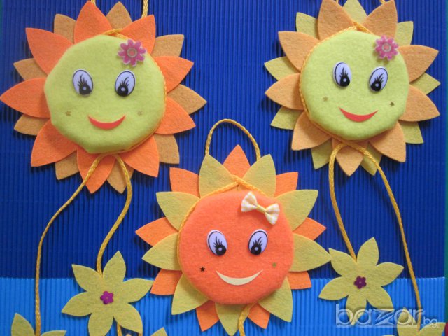 Весели слънца от филц, снимка 7 - Други - 7881087