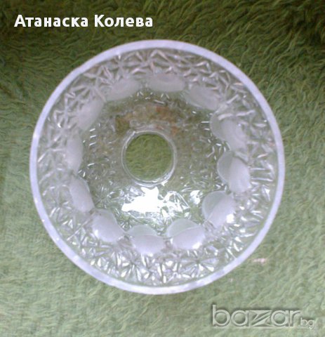 Стъклен абажур - 2 броя, снимка 3 - Лампи за стена - 17303590