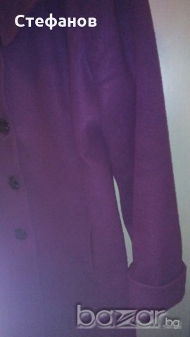 Дамско палто в наситено вишнево-лилав  цвят, снимка 7 - Палта, манта - 19924354