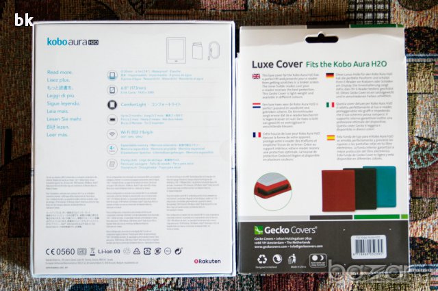 Kobo Aura H2O електронна книга в комплект със стилен калъф, снимка 2 - Електронни четци - 16098712