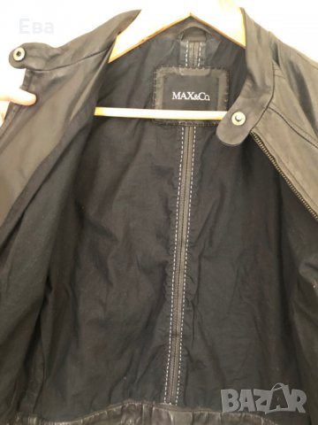 Дамско яке естествена кожа MAX&Co., черно, размер S, оригинално, снимка 6 - Якета - 25397814