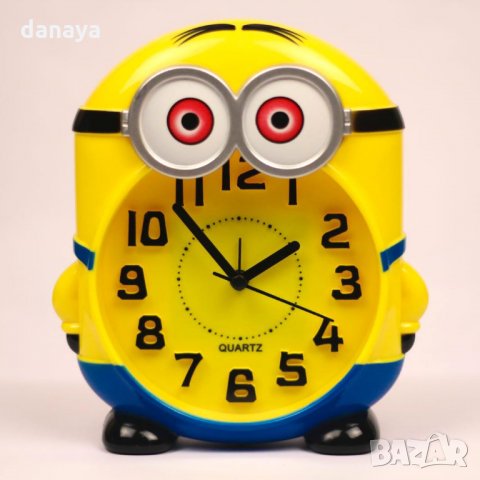 Детски настолен часовник будилник Миньон кварцов механизъм, снимка 4 - Други - 26167457