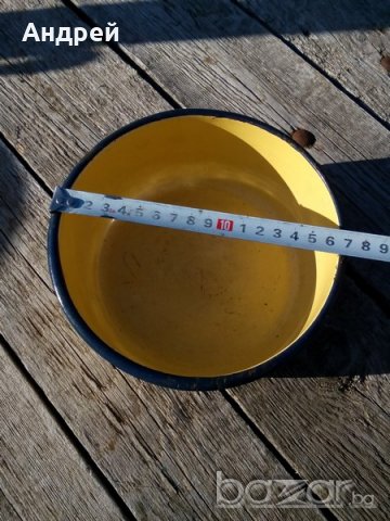 Стара емайлирана паница, снимка 2 - Антикварни и старинни предмети - 18478330