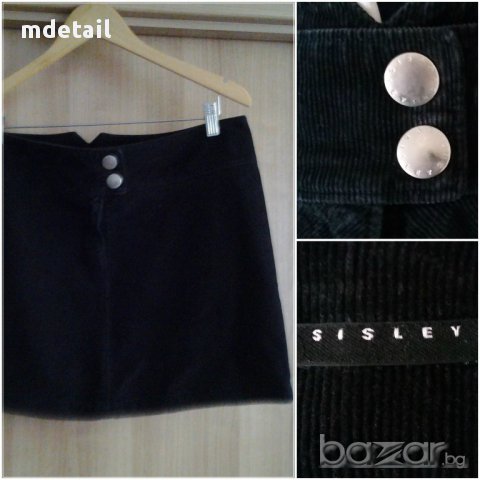 Sisley - черна джинсова пола, снимка 1 - Поли - 12853112