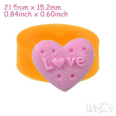 L♥ve love сърце бисквитка малко мини силиконов молд декор украса торта фондан, снимка 1 - Форми - 24399168