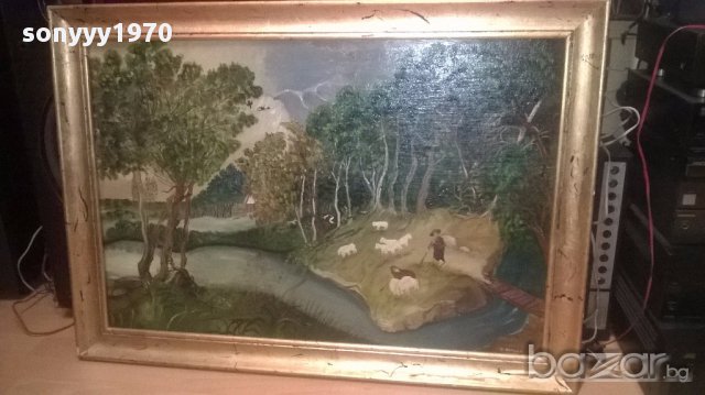 A.robles картина-маслени бои 90х66см-внос от канарските острови, снимка 4 - Антикварни и старинни предмети - 16073981