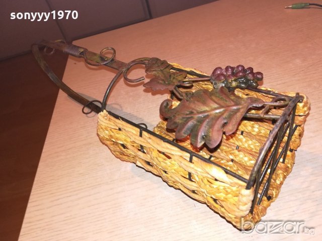 поставка за вино-метална с оплетка-40х12см-внос швеицария, снимка 5 - Колекции - 20310658