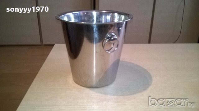 Шампаниера-инокс 22х20см-внос швеицария, снимка 8 - Антикварни и старинни предмети - 17627241