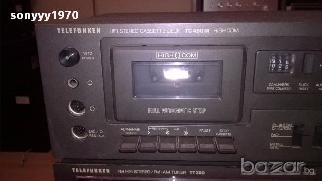 telefunken-tuner+deck+amplifier-ретро комплект-внос швеицария, снимка 7 - Ресийвъри, усилватели, смесителни пултове - 17998705