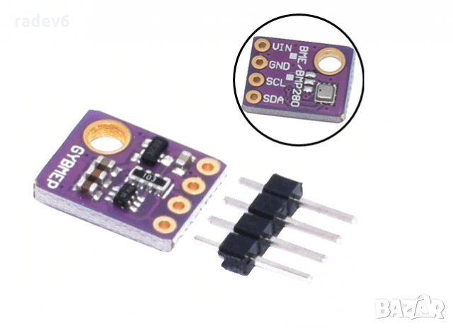 Сензор на темп., влажност, налягане и надморска височина BME280 / BMP280, Ардуино / Arduino