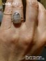 Среб.пръстен-с розов ахат-проба-925. Закупен от Италия., снимка 5