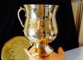  Бронзов бокал с две дръжки 1 л.,сватба,годишнина.  , снимка 4
