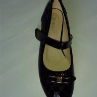 Черни обувки за момичета с панделка , снимка 2 - Детски маратонки - 13101251