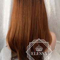 Lace Front LUXYRY WIG ELESSA Средно Дълга Натурален Микс Перука Код 1026, снимка 10 - Аксесоари за коса - 25713674