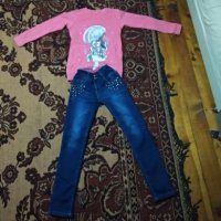 Блуза и дънки, снимка 2 - Детски комплекти - 23701286