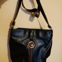 Дам.чанта-"BIJOU"-/изк.кожа/-черна+кафяво. Закупена от Италия., снимка 2 - Чанти - 22401944
