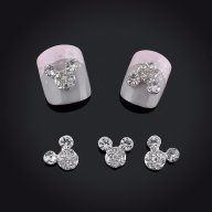 3d мини маус бижу за нокти с камъни камъчета диаманти  декорация украса за маникюр, снимка 1 - Продукти за маникюр - 16662404