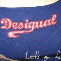 Тениска DESIGUAL  дамска,М-Л, снимка 1 - Тениски - 21743348