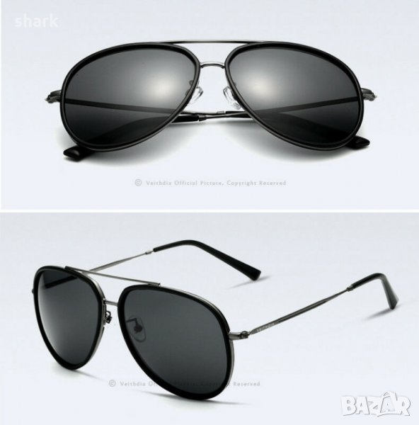 veithdia original men's polarized sunglasses мъжки слънчеви очила black grey gun, снимка 1