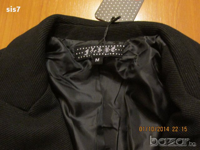ново черно сако размер М внос от Англия, снимка 4 - Сака - 14486908