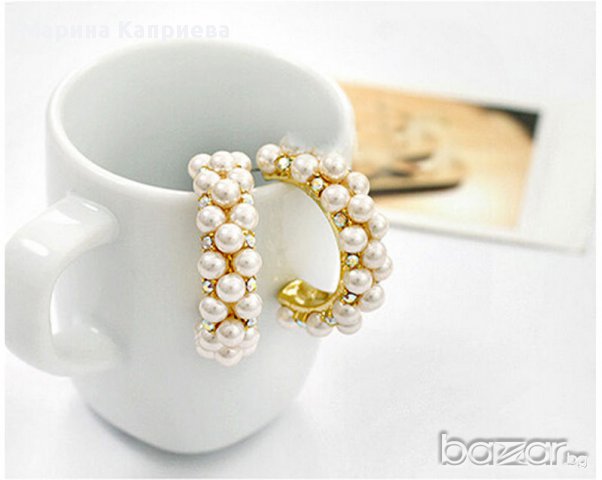 Обеци "Перли" /С-11/, снимка 4 - Обеци - 15180178