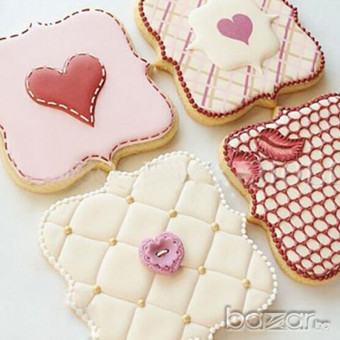 3 бр форми резци резец метална рамка рамки табела за сладки мъфини кексчета фондан украса , снимка 2 - Форми - 12735043