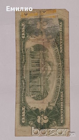 $ 2 Dollars 1928-D RED SEAL OLD US CURRENCY, снимка 2 - Нумизматика и бонистика - 16948273