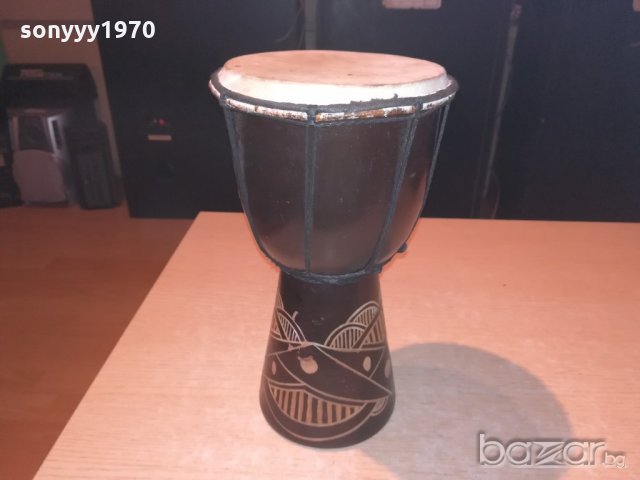 масивна тарамбука-дърво с резба-29х16см-внос швеицария, снимка 6 - Ударни инструменти - 21073552