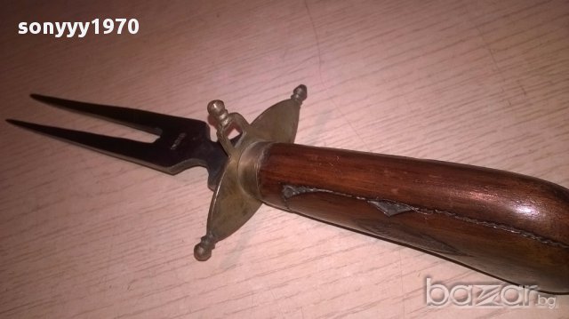 India-ретро колекция-нож и вилица в кания 45см-внос швеицария, снимка 13 - Антикварни и старинни предмети - 17725185