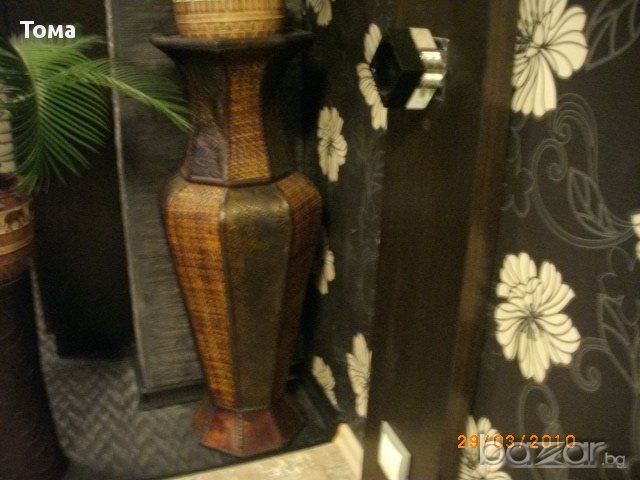 висока ваза за декоративни цветя, снимка 3 - Вази - 14306131