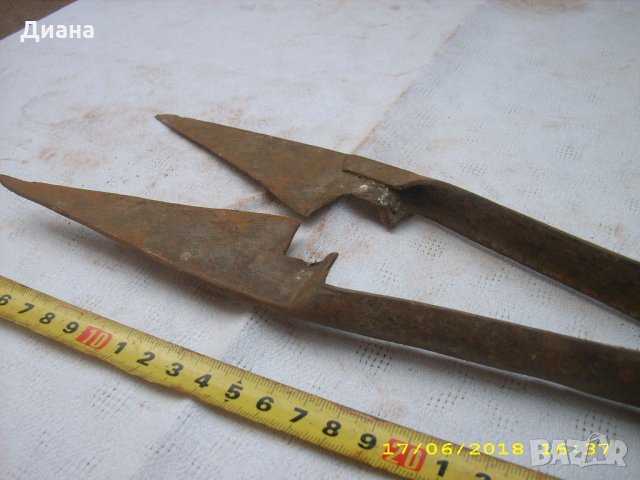 стара кована ножица за стригане на овце, снимка 7 - Антикварни и старинни предмети - 22430020