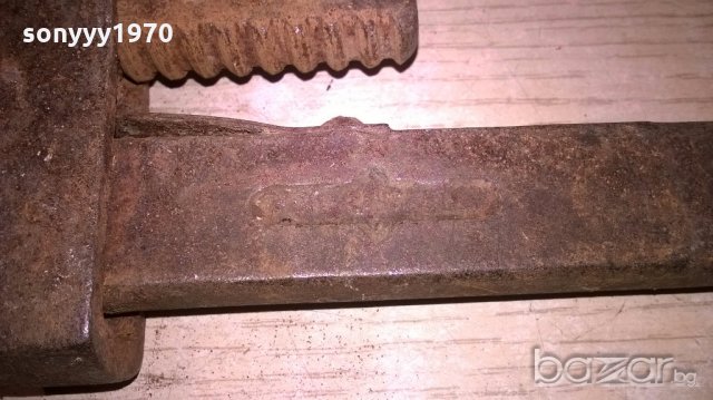 стар раздвижен ключ-37см и захват 7см-внос франция, снимка 14 - Колекции - 19710078