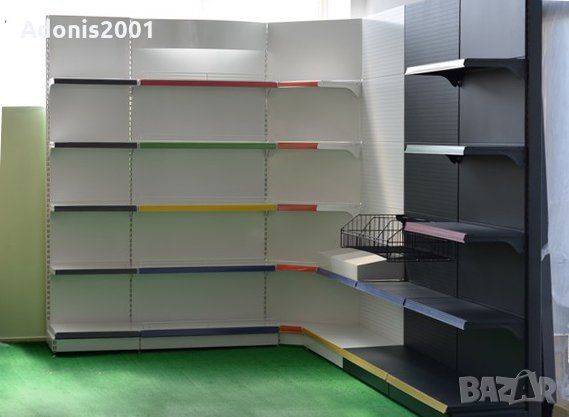 Нови метални крайстенни, ъглови стелажи. Стелажи с перфо-гръб. , снимка 3 - Стелажи и щандове - 25160643