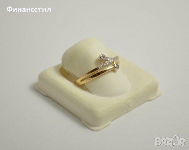 нов златен пръстен 42669-3, снимка 4 - Пръстени - 21994180