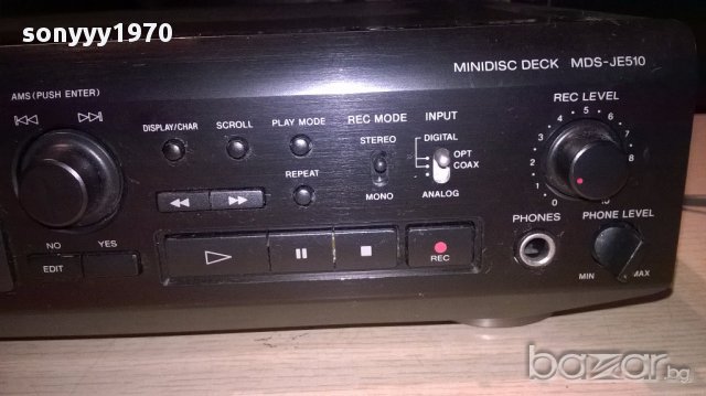 Sony mds-je510 minidisc deck-made in japan-внос швеицария, снимка 11 - Ресийвъри, усилватели, смесителни пултове - 14960410