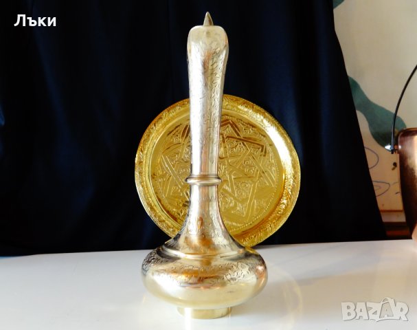 Старинна английска бронзова кана за ракия,вино., снимка 10 - Антикварни и старинни предмети - 23809708